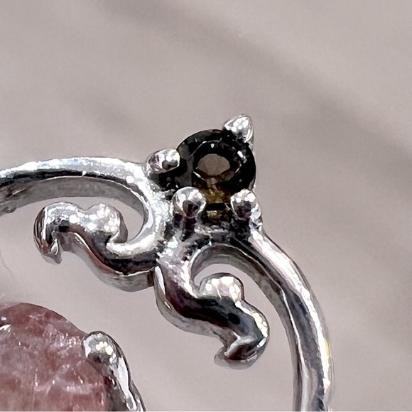 Cherry Tanzurine Brazilian Smoky Quartz Sterling Silver Drop Earrings - Picture 9 of 11